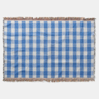 Blau-weiße ausgekleidete Esskleider. Decke