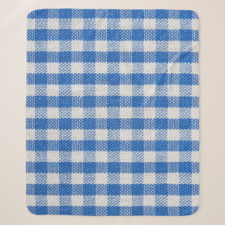 Blau-weiße ausgekleidete Esskleider. Sherpadecke