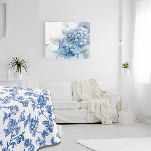 Blau-weiße Chinoiserie-Blumen  Tischdecke