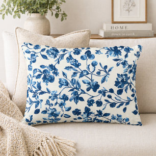 Blau-weiße Chinoiserie Dekokissen
