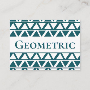 Blau Weiße Dreiecksstreifen Geometrisch Visitenkarte