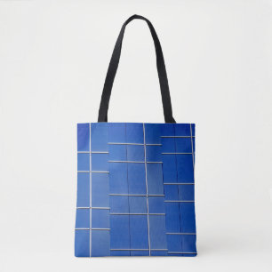 Blau-weiße Fenster Tasche