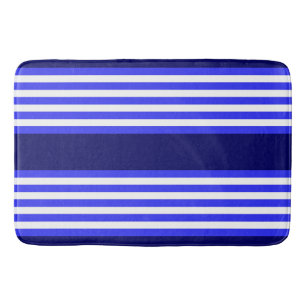 Blau-weiße Fünf-Streifen-Muster Badematte