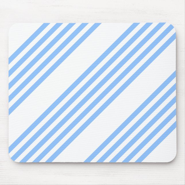 Blau-weiße Fünf-Streifen-Muster Mousepad (Vorne)