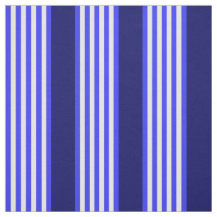 Blau-weiße Fünf-Streifen-Muster Stoff