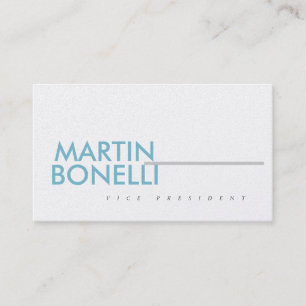 Blau Weiße Minimalistische Professionelle Luxusper Visitenkarte