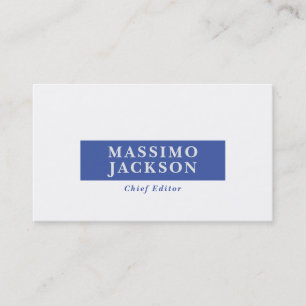 Blau Weiße Moderne Minimalistische Professionalitä Visitenkarte