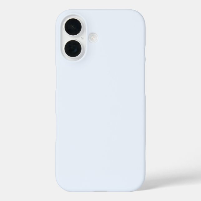 Blau weiße Pastellfarbe Farbe iPhone 16 Hülle (Rückseite)