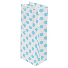 Blau-weiße Polka-Punkte Geschenktüte Für Weinflaschen
