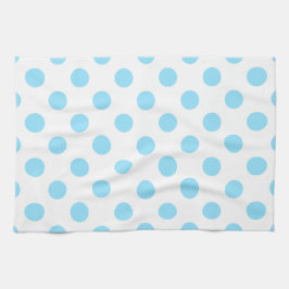 Blau-weiße Polka-Punkte Handtuch