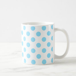 Blau-weiße Polka-Punkte Kaffeetasse