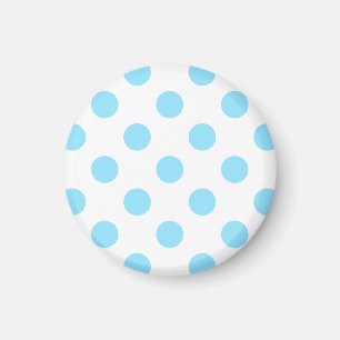 Blau-weiße Polka-Punkte Magnet