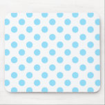 Blau-weiße Polka-Punkte Mousepad<br><div class="desc">Blau-weiße Polka-Punkte</div>
