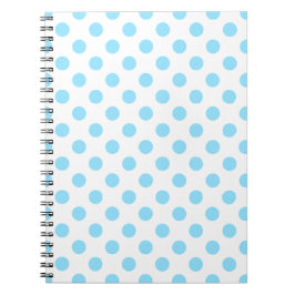Blau-weiße Polka-Punkte Notizblock