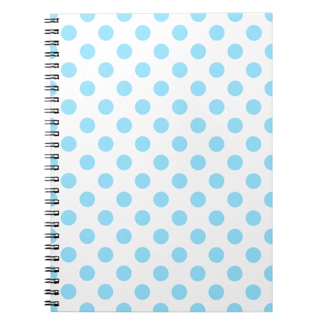 Blau-weiße Polka-Punkte Notizblock (Vorderseite)