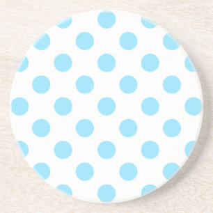 Blau-weiße Polka-Punkte Sandstein Untersetzer