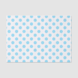 Blau-weiße Polka-Punkte Seidenpapier