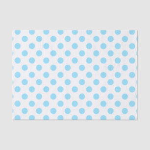 Blau-weiße Polka-Punkte Seidenpapier