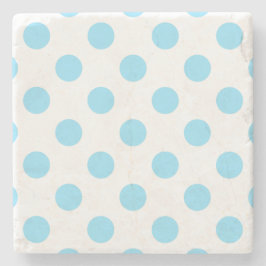 Blau-weiße Polka-Punkte Steinuntersetzer