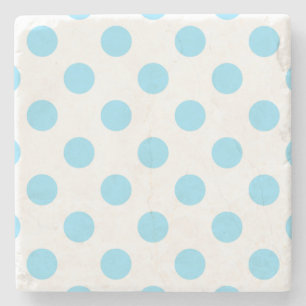 Blau-weiße Polka-Punkte Steinuntersetzer