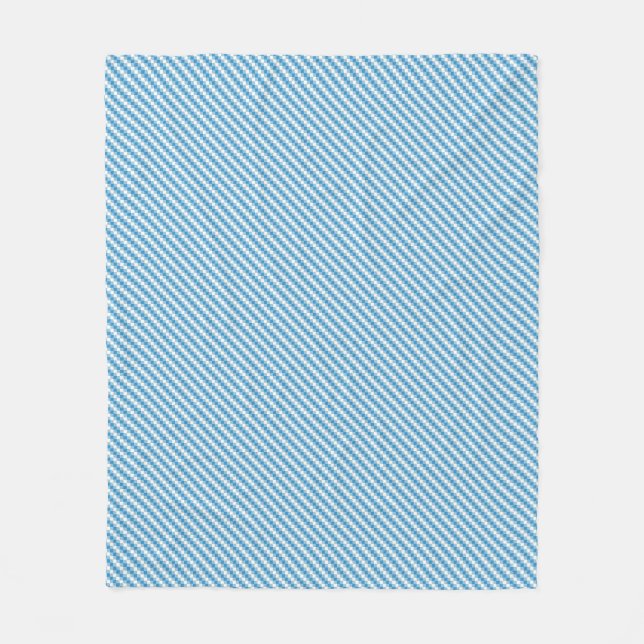 Blau-weiße Quadrate Hintergrund Fleecedecke (Vorderseite)