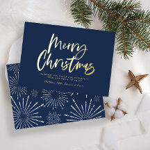 Blau-weiße Schrift frohe Weihnachten nicht Foto fü