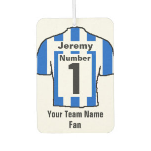 Blau-Weiße Trikot-Fans Autolufterfrischer