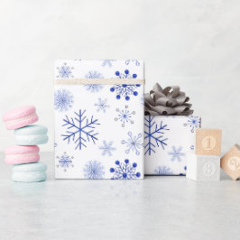 Blau-weiße Weihnachtsgeschenkpapier Geschenkpapier
