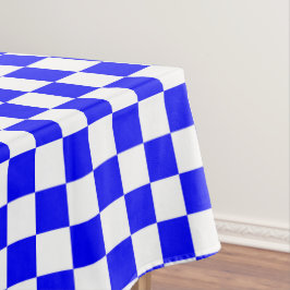 Blau-weißer karierter Karo Tischdecke