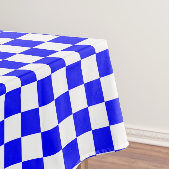 Blau-weißer karierter Karo Tischdecke (Beispiel)