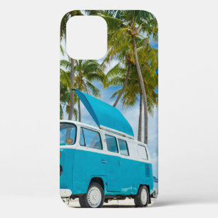 Blau-weißer Lieferwagen am Strand Case-Mate iPhone Hülle