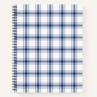 Blau-weißer nautischer Karo Notizbuch