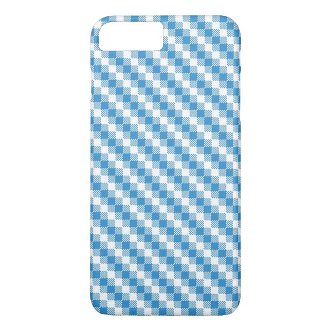 Blau-weißer Quadrathintergrund Case-Mate iPhone Hülle (Rückseite)