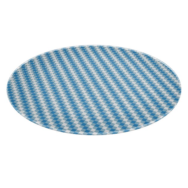 Blau-weißer Quadrathintergrund Schneidebrett (Ecke)