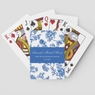 Blau-weißes Chinoiserie-Dankeschön-Geschenkspiel Spielkarten