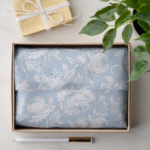 Blau-weißes Chinoiserie-Decoupage-Muster