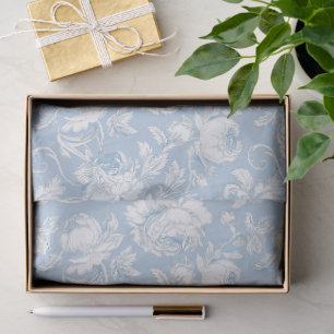 Blau-weißes Chinoiserie-Decoupage-Muster Seidenpapier