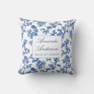 Blau-weißes Chinoiserie-Geschenk für die Ehrenjung Kissen