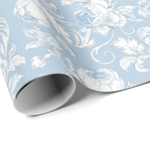 Blau-weißes Chinoiserie-Muster Geschenkpapier