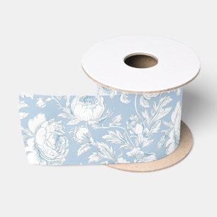 Blau-weißes Chinoiserie-Muster Satinband
