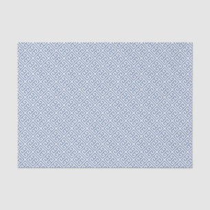 Blau-weißes klassisches griechisches Schlüssel-Mus Seidenpapier