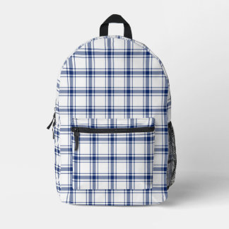 Blau-weißes nautisches Karo Bedruckter Rucksack