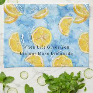 Blau Wenn das Leben dir Zitronen gibt Limonade mac Geschirrtuch