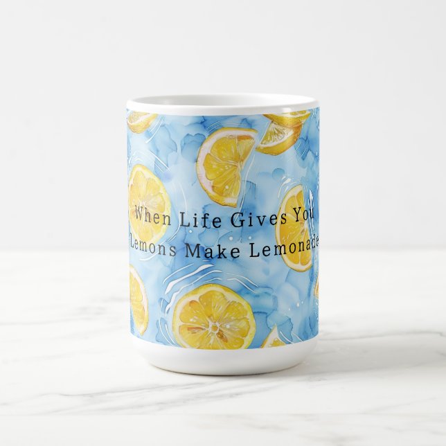 Blau Wenn das Leben dir Zitronen gibt, mach Limona Kaffeetasse (Mittel)