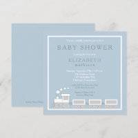 Blau | White Choo Choo Train Boy Baby Dusche