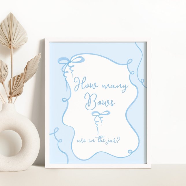 Blau Wie viele Bows befinden sich in der Babydusch Poster (Von Creator hochgeladen)