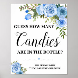 Blau Wie viele Candies Game-Zeichen gibt es für Ba Poster