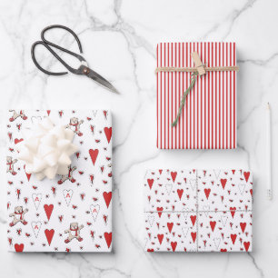 Blau wir können frühzeitig warten Teddy Bear Baby  Geschenkpapier Set