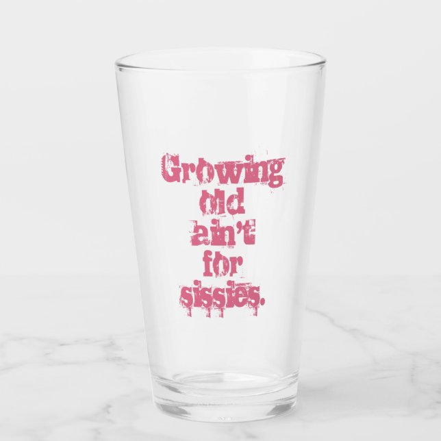 Blau wird alt und nicht für Sissien in Rosa Glas (Vorderseite)