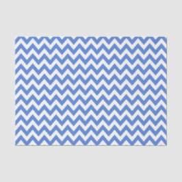 Blau ZigZag / Zickzack Muster Seidenpapier